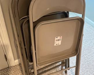 Folding metal chairs