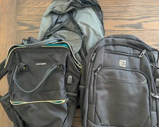 Assorted backpacks