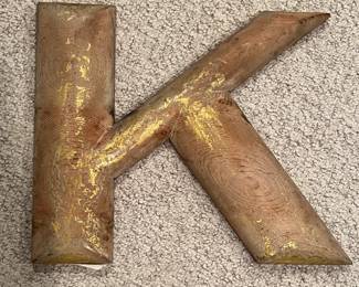 Painted wood "K"