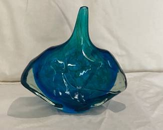 Signed early Mdina vase.   Also signed Mdina bottle. 