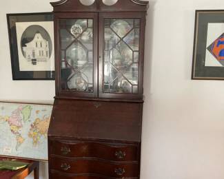 1950,s mahogany secretary desk
