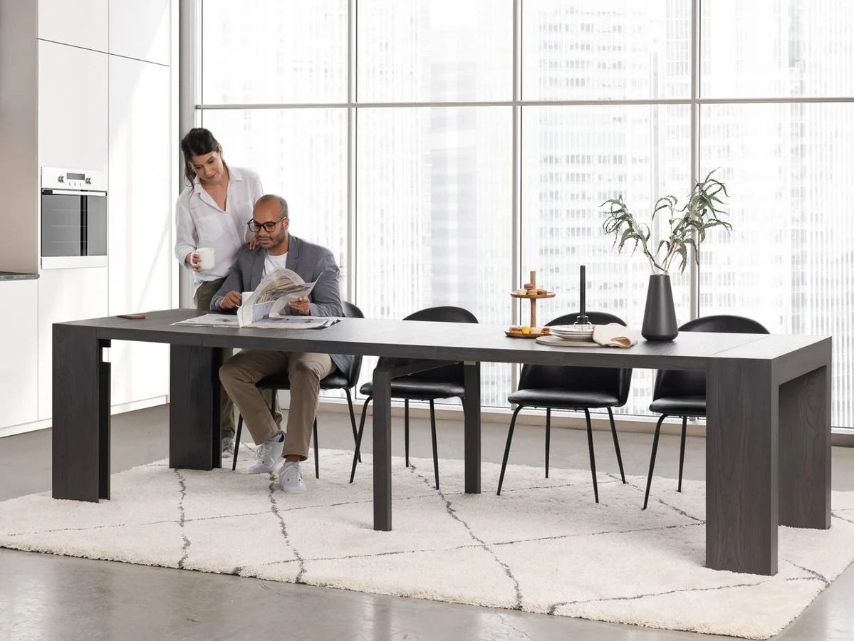 $2200 USD      Transformer Table Dining / Conference Extendable Table - Siberian Birch FFE258-15     The Transformer Dining Set™ is ready to tackle each day and everything life throws its way with its heat, stain, scratch and liquid resistant properties. This solid wood extendable dining table is unlike any other you have ever seen. Regain ultimate flexibility in your dining space with the versatile Transformer Table™, which allows you to expand its size from as small as an entrance console all the way to a long banquet table for 12.

Dimensions: 37.5" W x 118" D x 30" H

Weight: 165 lbs

Condition: New in open boxes (2 boxes total)

Local pick up Gaithersburg, MD 20879.  Contact us for shipper suggestions  