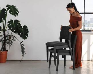 $580 USD      Pair of Transformer Table Siberian Dining Side Chairs FFE258-14      Pair of (two) Stackable & Stylish Chairs.  Built and designed to fit perfectly with our Transformer Table™ and sets, the Transformer Chairs™ will be a beautiful addition to your dining set. In addition, they are also completely stackable and easily storable.

Dimensions: 17" W x 22" D x 33" H

Weight: 17.4 lbs each (2 per box)

Condition: New in open box

Local pick up Gaithersburg, MD  20879.  Contact us for shipper suggestions.  