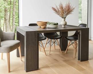 $2200 USD      Transformer Table Dining / Conference Extendable Table - Siberian Birch FFE258-15     The Transformer Dining Set™ is ready to tackle each day and everything life throws its way with its heat, stain, scratch and liquid resistant properties. This solid wood extendable dining table is unlike any other you have ever seen. Regain ultimate flexibility in your dining space with the versatile Transformer Table™, which allows you to expand its size from as small as an entrance console all the way to a long banquet table for 12.

Dimensions: 37.5" W x 118" D x 30" H

Weight: 165 lbs

Condition: New in open boxes (2 boxes total)

Local pick up Gaithersburg, MD 20879.  Contact us for shipper suggestions  