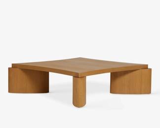 $1100 USD      Lu Oak Contemporary Square Coffee Table by Eny Lee Parker FFE258-16     Eny Lee Parker brings her thoughtfully grounded approach—an embrace of slowness, intention, and respect for nature—to an exclusive collection with Lulu and Georgia. Inspired by bojagi, a traditional wrapping cloth held dear in Korean culture, this oak coffee table features a concave tabletop set on chunky elliptic legs. We love the pairing of organic materiality with modern forms in this stunning coffee table design.

Dimensions: 50" W x 50" D x 14" H

Weight: 120 lbs

Condition: Very good.  New with two scuffs (shown in photos) occurring during delivery.

Local pick up Gaithersburg, MD 20879.  Contact us for shipper suggestions.