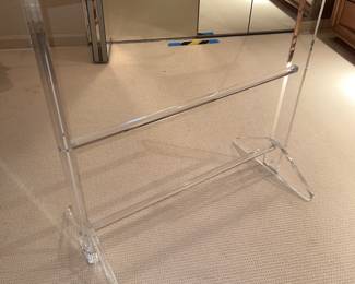 Lucite Blanket Rack
