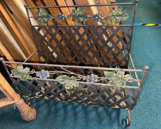 Vintage Metal Magazine Rack