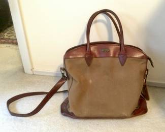 Orvis Messenger/Travel Bag Leather & Canvas
