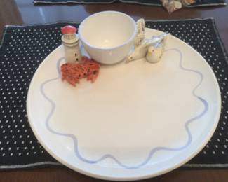 Braggs Pottery Plate w/attached accessories