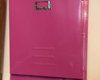 hot pink paper organizer, wall mount