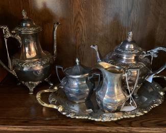 silver plated  tea service