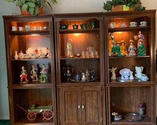 3 piece lighted display/book case