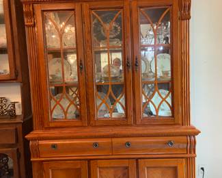 lovely lighted china cabinet