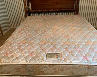 UPSTAIRS: queen size mattress set, queen size headboard and footboard