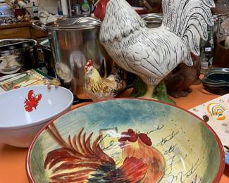 rooster cookie jar and more