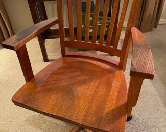 Wooden desk chair