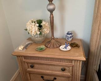 Nightstand and designer lamps 