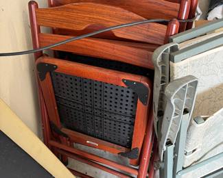 Wooden fold out chairs