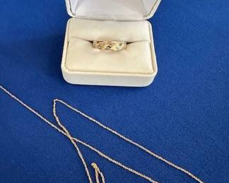 14k necklace and 14k ring