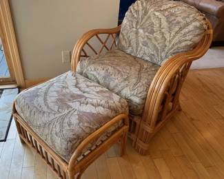 Cane furniture with upholstered cushions, excellent condition