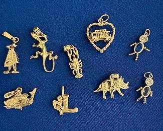 14k gold charms