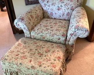 Furniture by Lee Industries, easy chair and ottoman