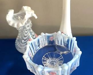 Fenton glass pieces