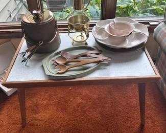 Vintage table and serving pieces