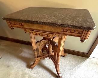 Eastlake marble-top table
