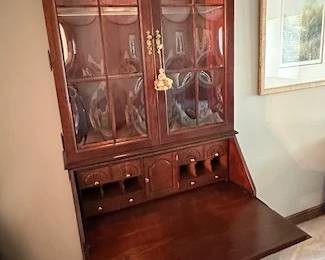 Secretary with glass display from Jasper