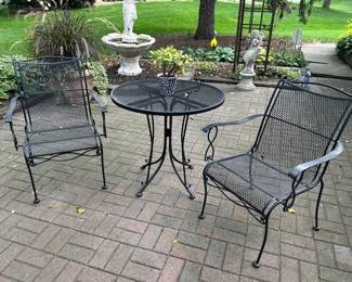 Wrought iron bistro set