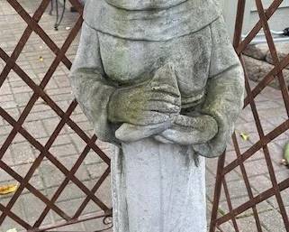 St. Francis cement statue 3.5' tall