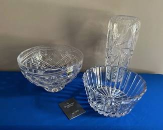 Beautiful crystal items, Waterford included