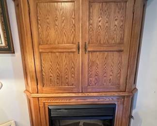 Custom built fireplace cabinet with Symphony fireplace