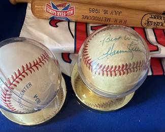 Signed twins baseballs, Javier Valentin and Harmon Killebrew