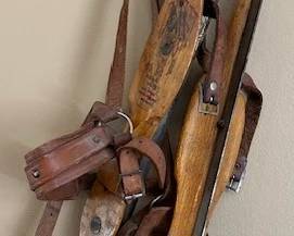 Wooden ice skates