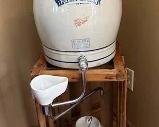 Red Wing water cooler crock and Ko-Rec feeder