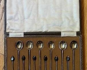 Sterling Silver Coffee Bean spoons by Sheffield Silver
