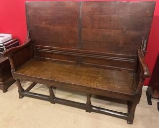  16th  Century Monk’s table/bench.  Imported from an English estate.