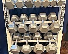 Dumbells plus Powerhouse rack