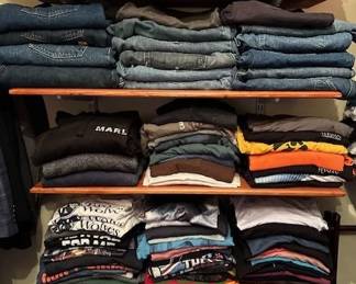 Men's jeans, pants, t-shirts