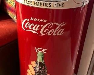 Coca-Cola " Ice Cold" trash can 1950s/60s