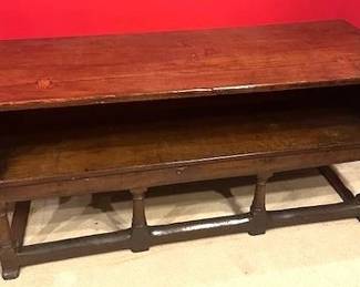  16th  Century Monk’s table/bench.  Imported from an English estate.