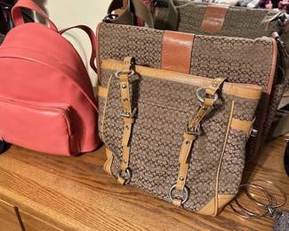 Women's handbags including Coach