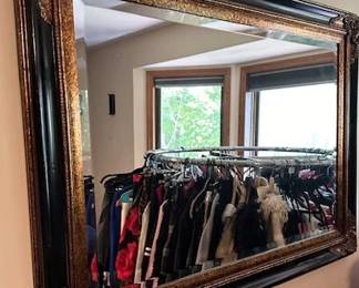 Vintage gold leaf wall mirror