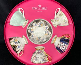 Collectors Royal Albert Tea Cup and Saucer Set - 6 Unique Designs