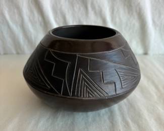Vintage Santa Clara Blackware Pottery by Dominguita Naranjo - Native American