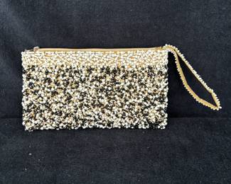 Beaded Clutch Purse - Tommy Bahama, Elegant Black & White Design