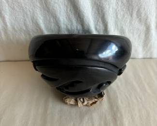 Santa Clara Blackware Pottery - Signed by Artist Autumn Borts, Santa Clara Pueblo 1986