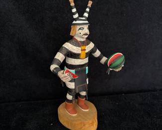 Cochina Warrior Doll by Darrel Taylor- Handcrafted Native American Style with Watermelons